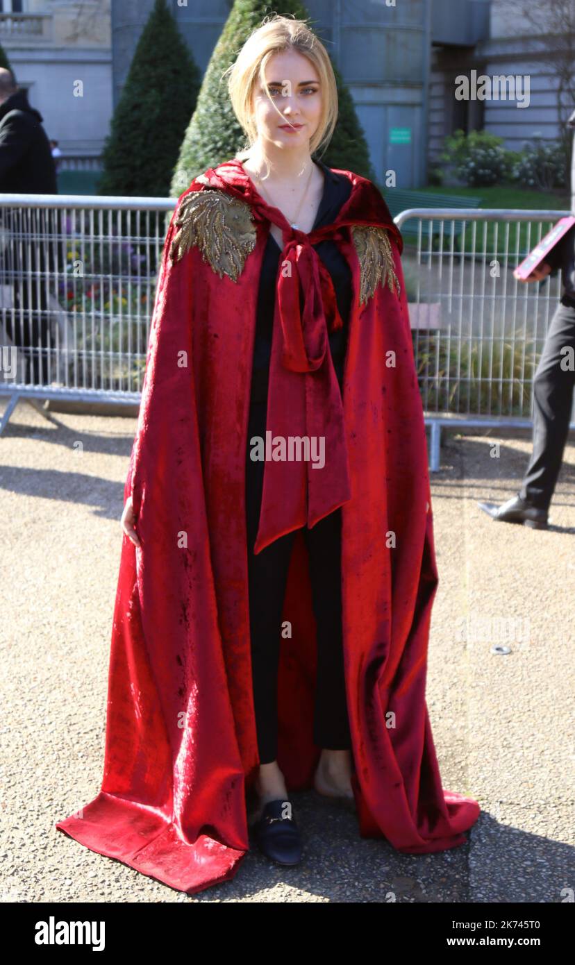 Chiara Ferragni - Streetstyle at Paris Fashion Week - France Stock Photo -  Alamy