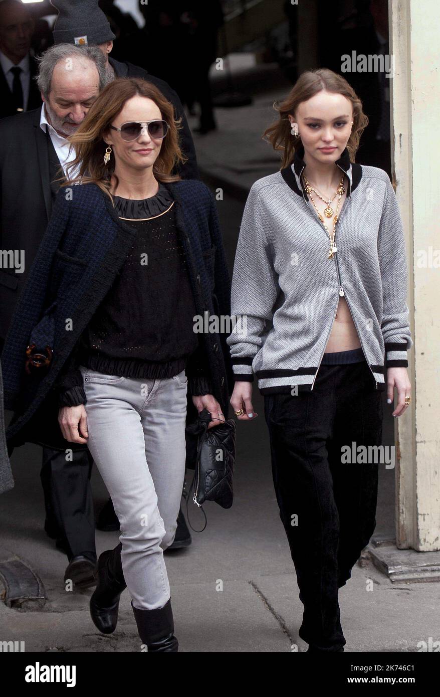 Vanessa paradis and her daughter hi-res stock photography and