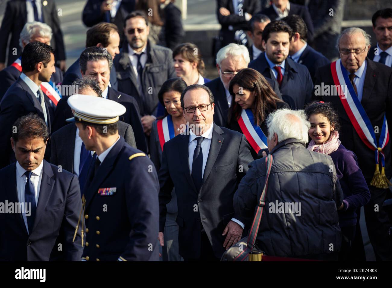 Speech by Francois Hollande on the occasion of the commemoration of the Armenian genocide. Stock Photo