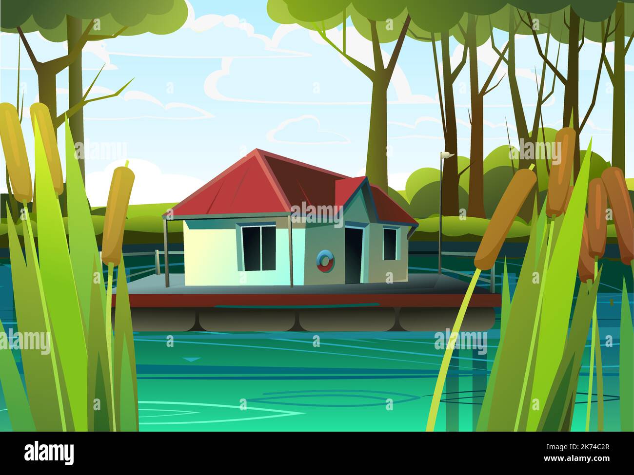 Floating reeds Stock Vector Images - Alamy