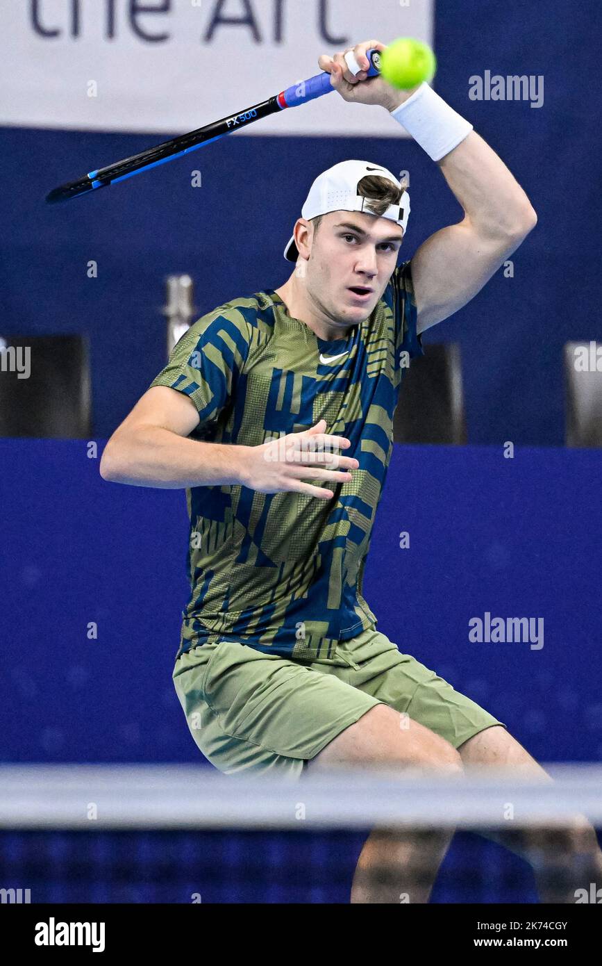 Antwerp, Belgium. 17th Oct, 2022. UK Jack Draper pictured in action