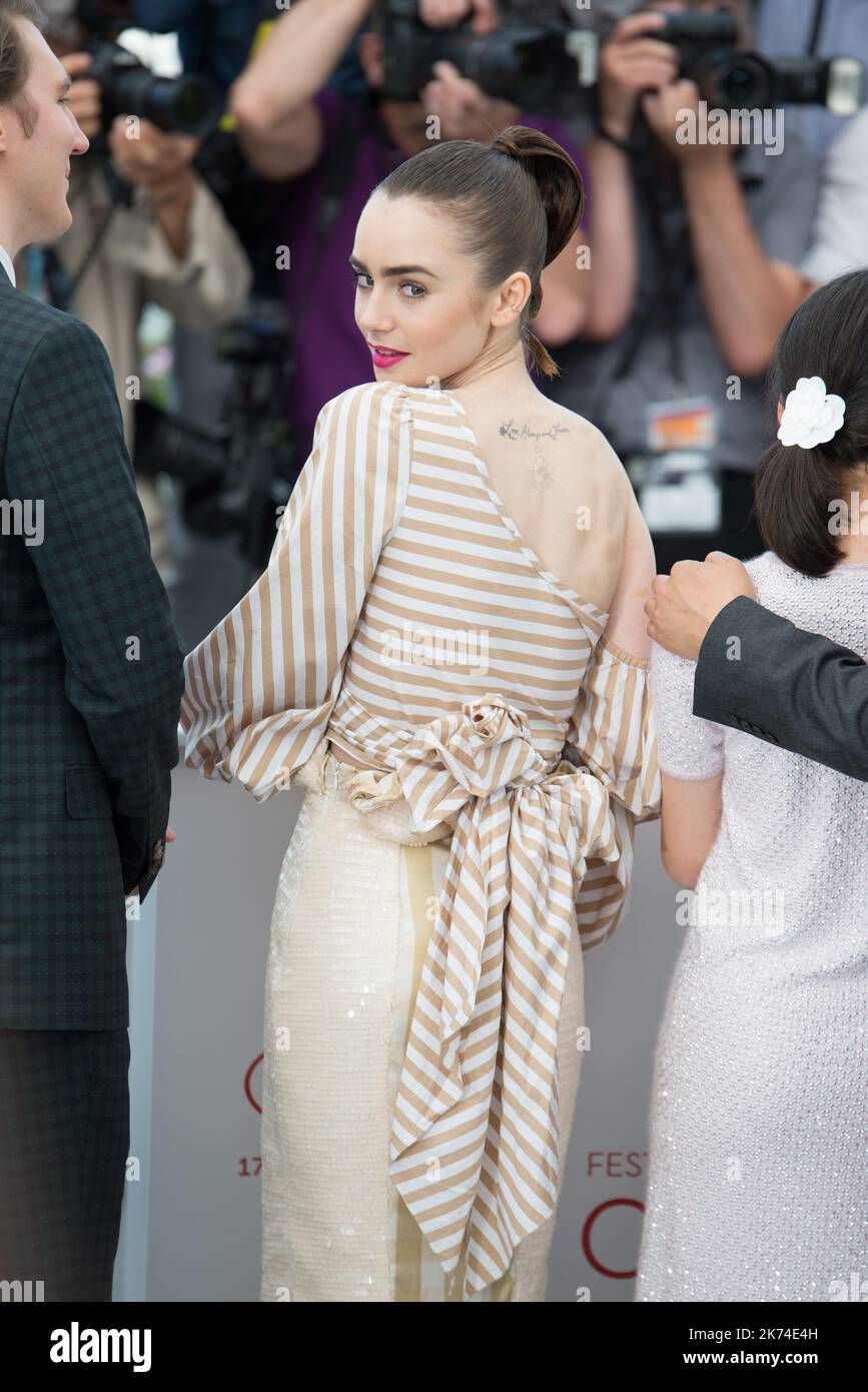 Actress Lily Collins attends the 'Okja' photocall during the 70th ...