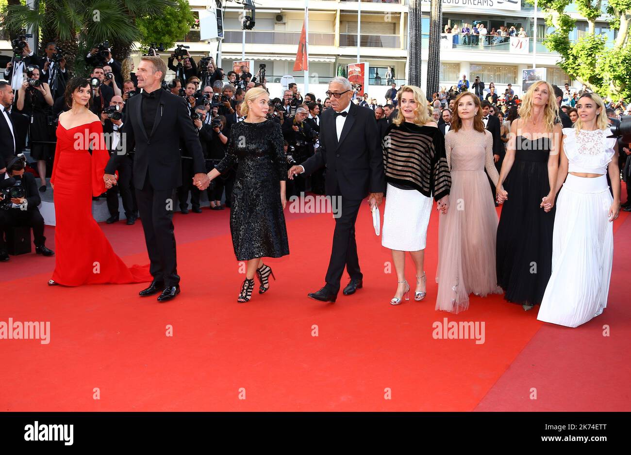 (LR) French actress Elodie Bouchez, French actress Sandrine Kiberlain