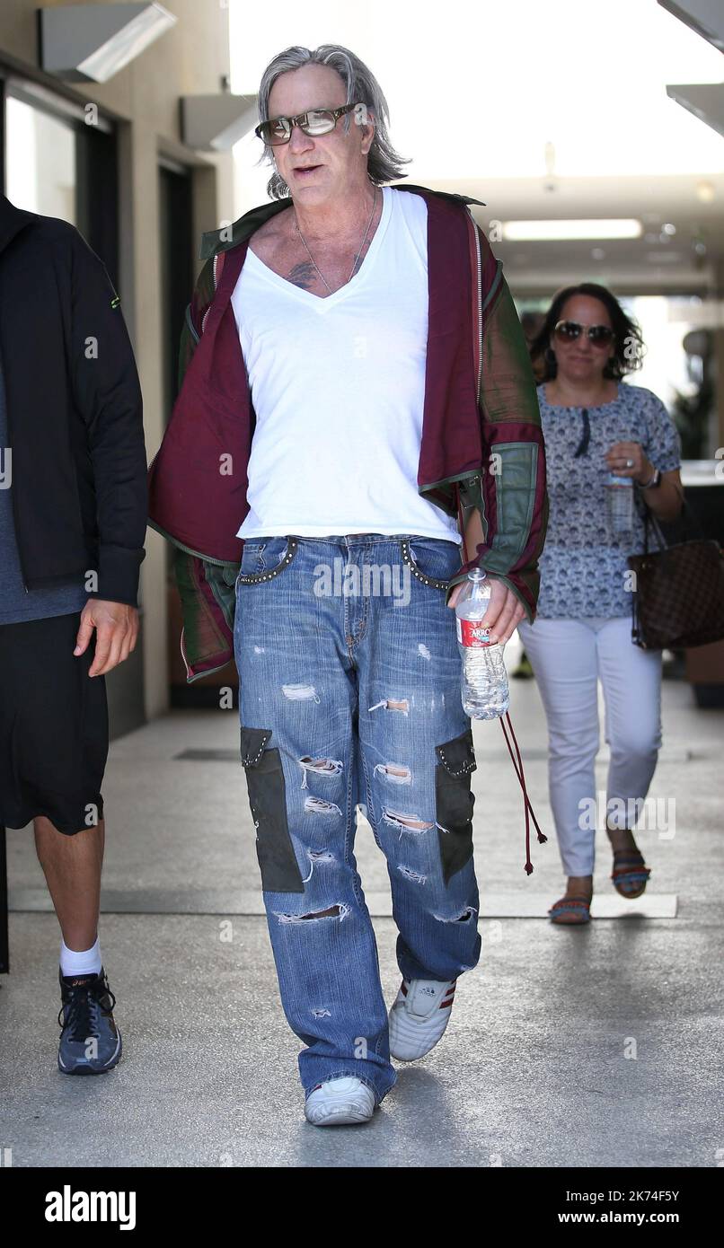 Mickey Rourke Toothless Mickey Rourke is seen out and about in Los Angeles Stock Photo - Alamy