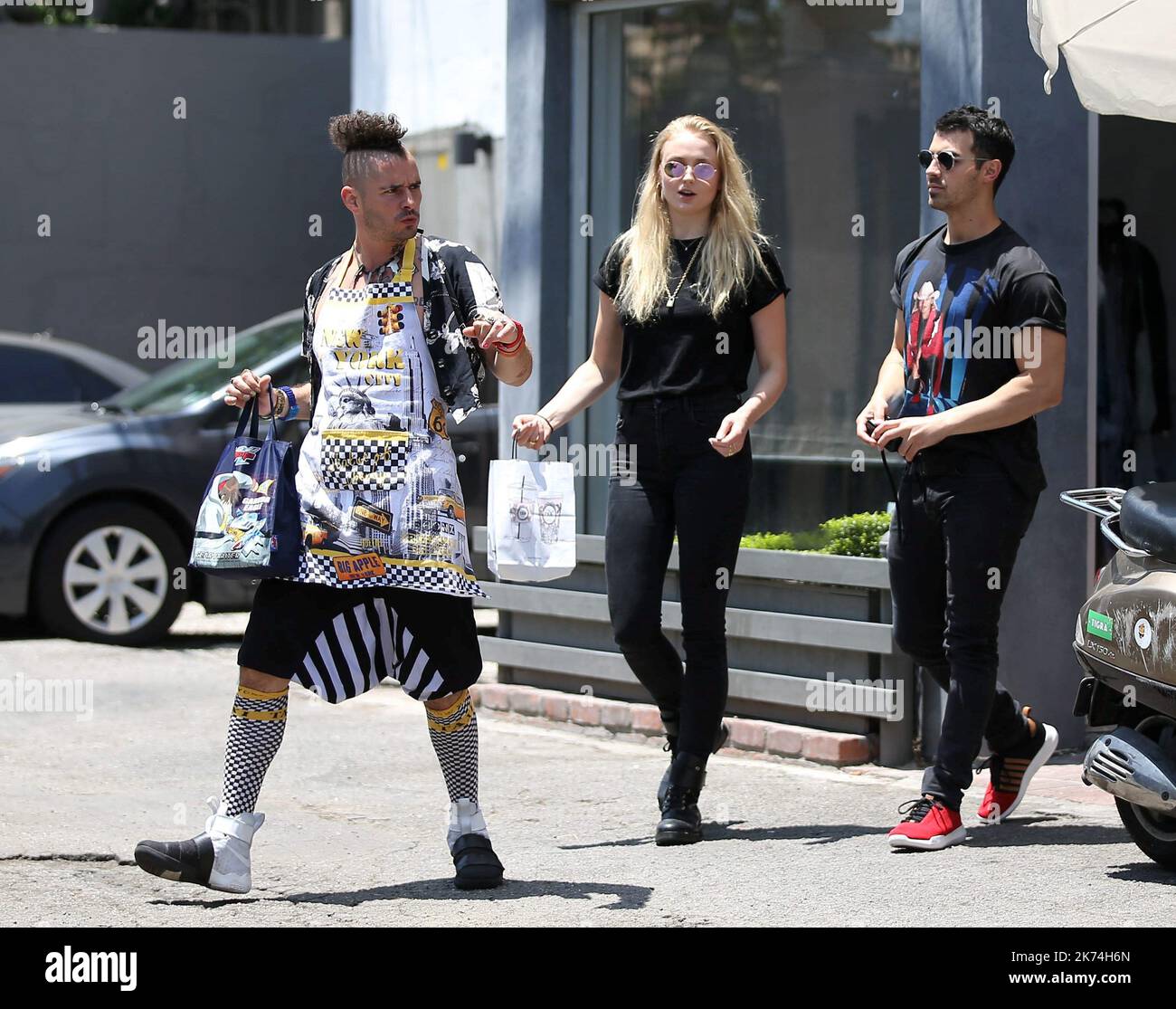 Cole Whittle, Joe Jonas and Sophie Turner seen out and about in Los