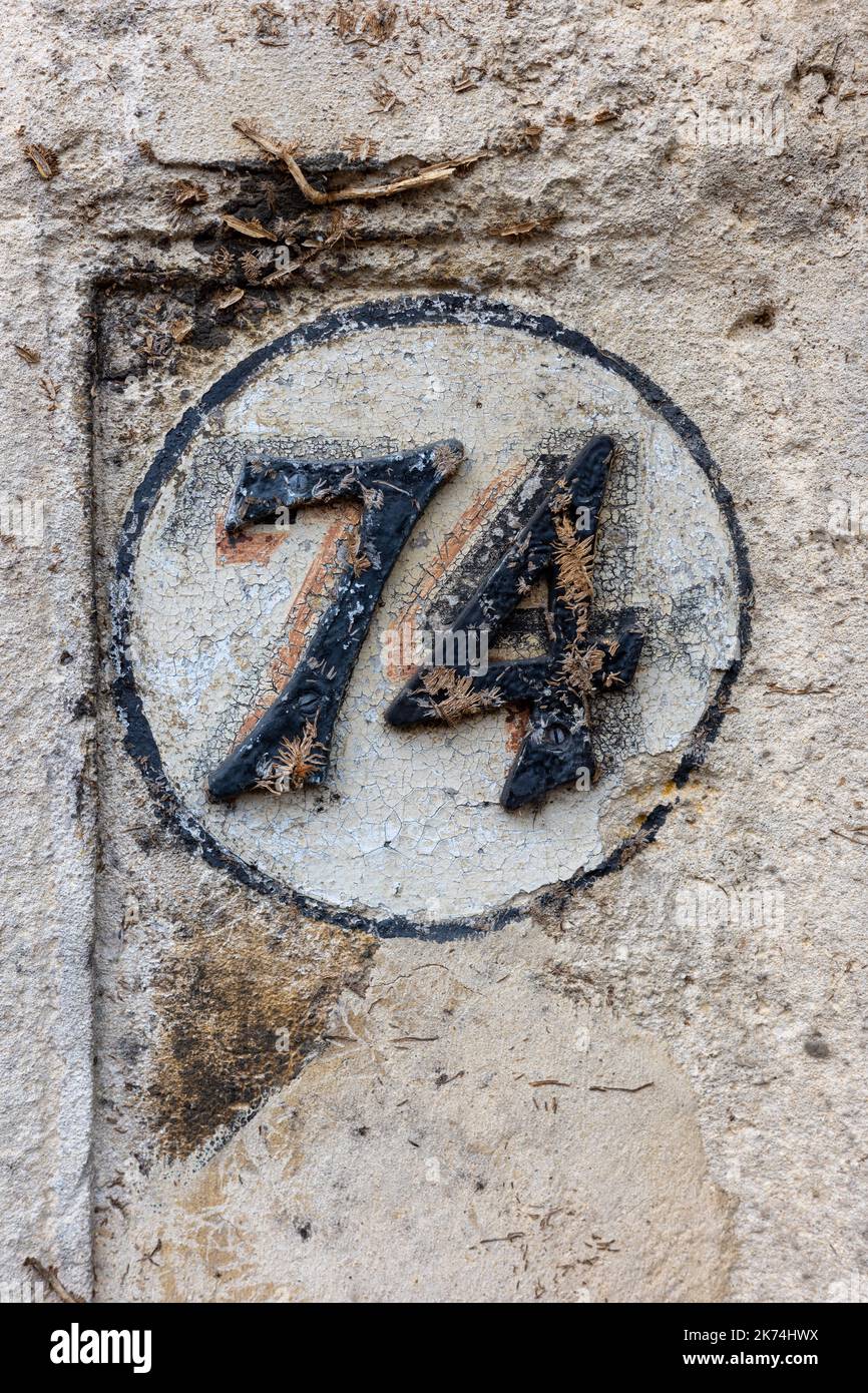 House Number 74 Stock Photo Alamy