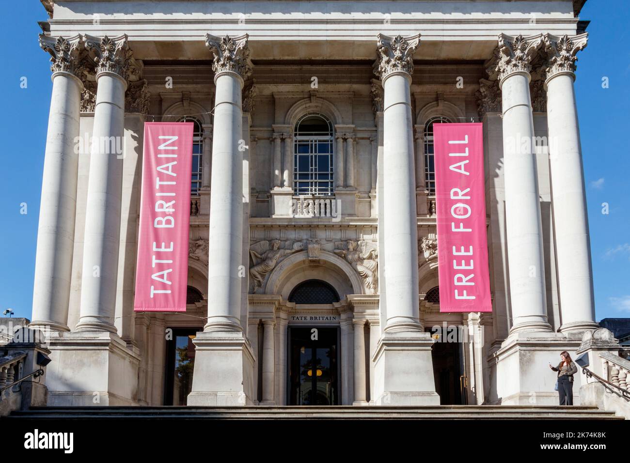 Tate Britain art gallery on Millbank, London, UK Stock Photo