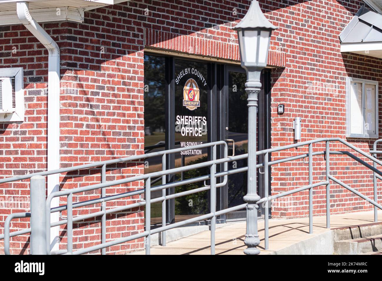 Wilsonville, Alabama, USA-Sept. 30, 2022: Entrance to the Shelby County Sheriff's Substation in Wilsonville. Stock Photo