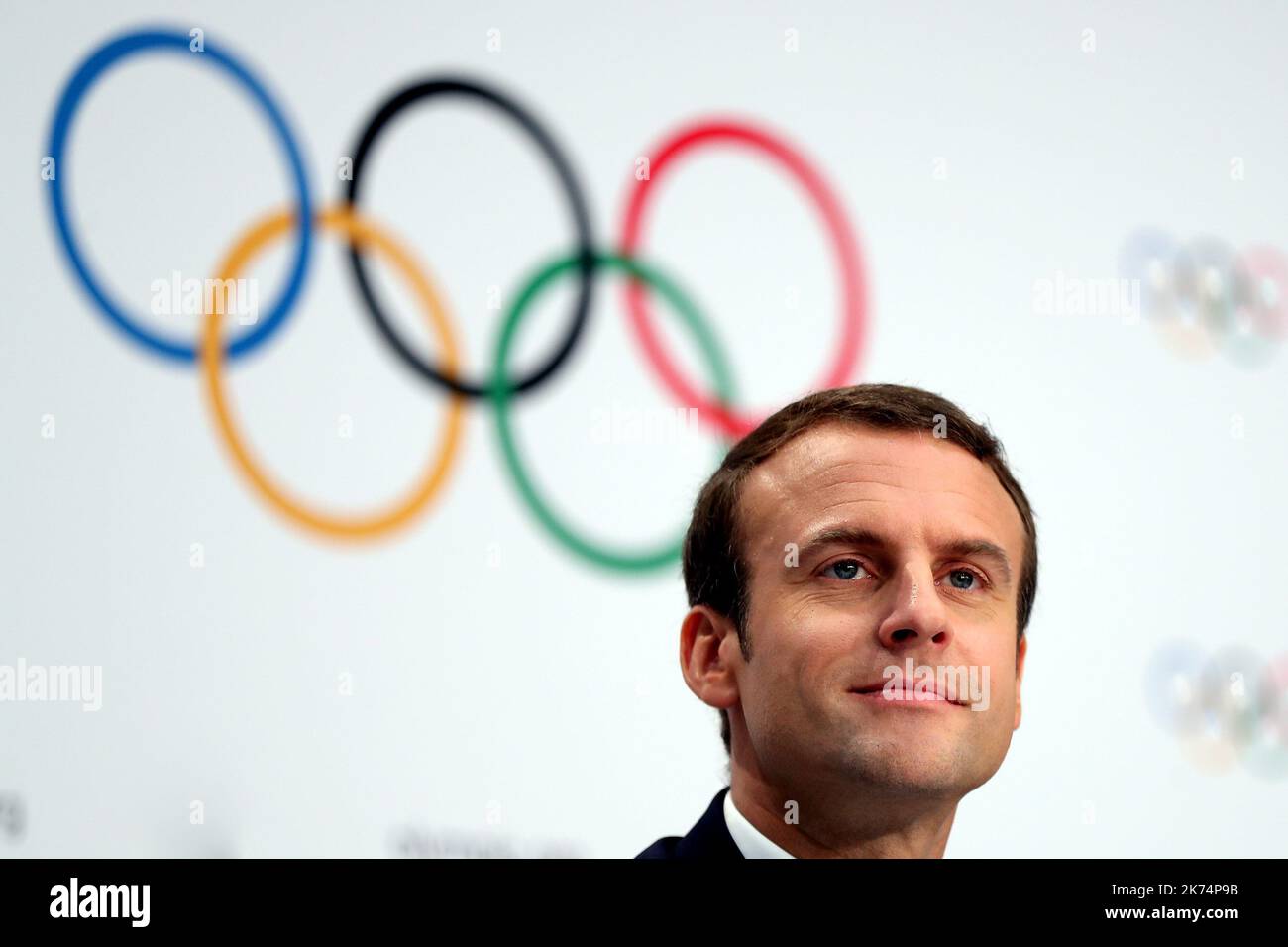French president Emmanuel Macron presents Paris 2024 candidacy for the
