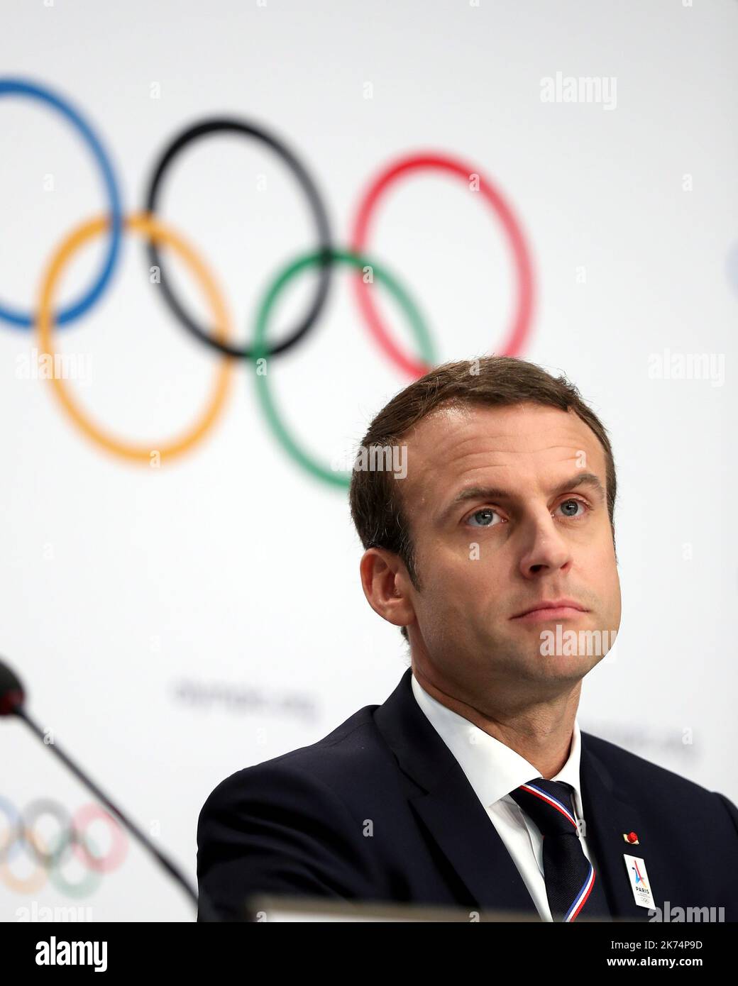 French president Emmanuel Macron presents Paris 2024 candidacy for the