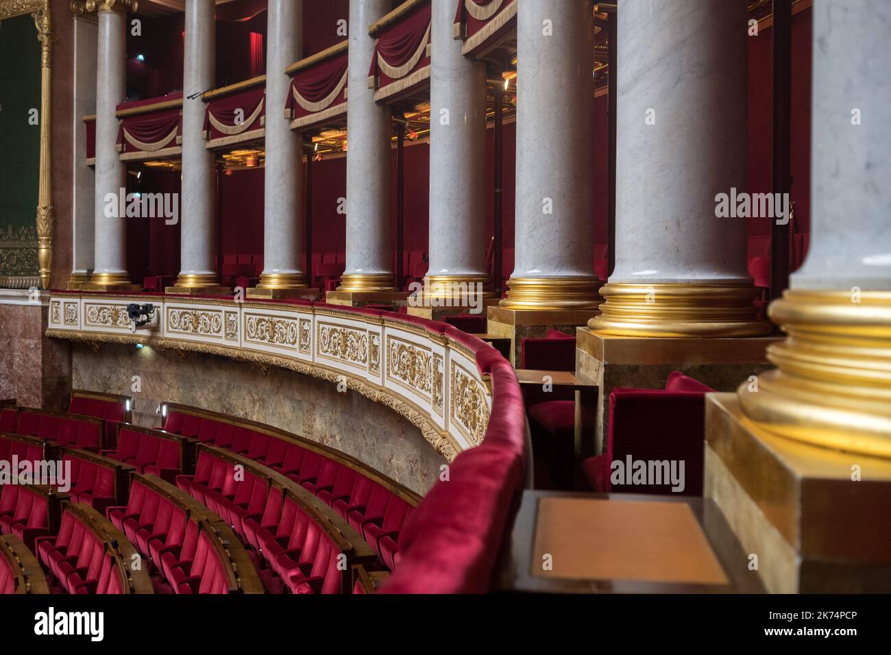 French National Assembly chamber Stock Photo - Alamy