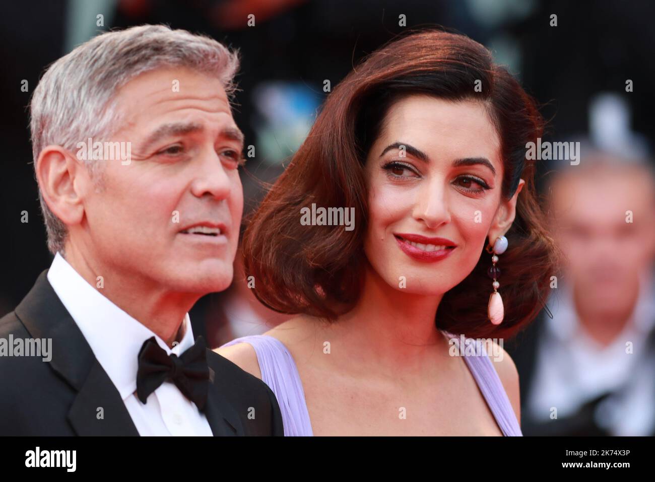 Clooney, Amal Clooney arriving for Suburbicon red carpet