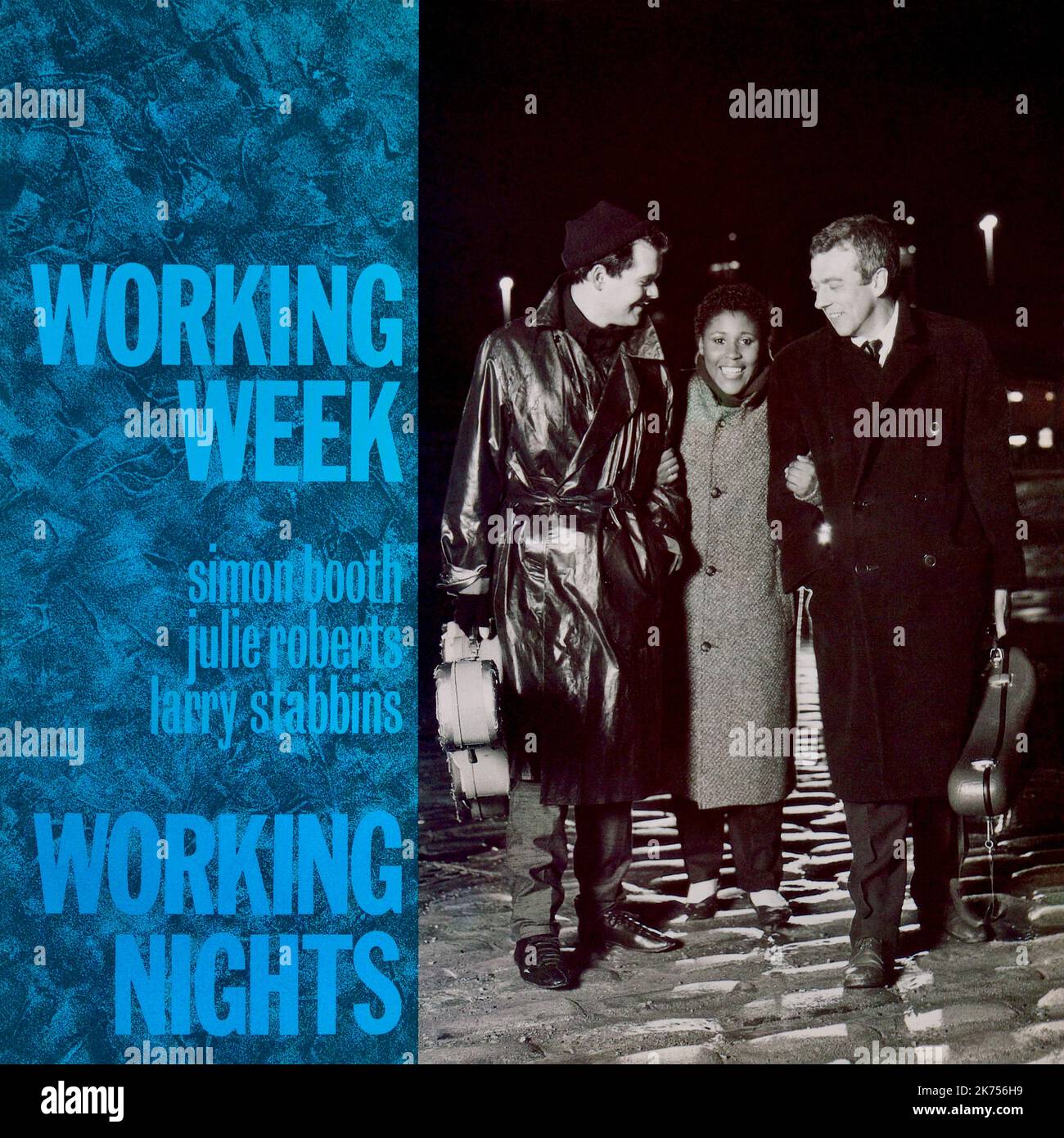 Working Week - original vinyl album cover - Working Nights - 1985 Stock Photo