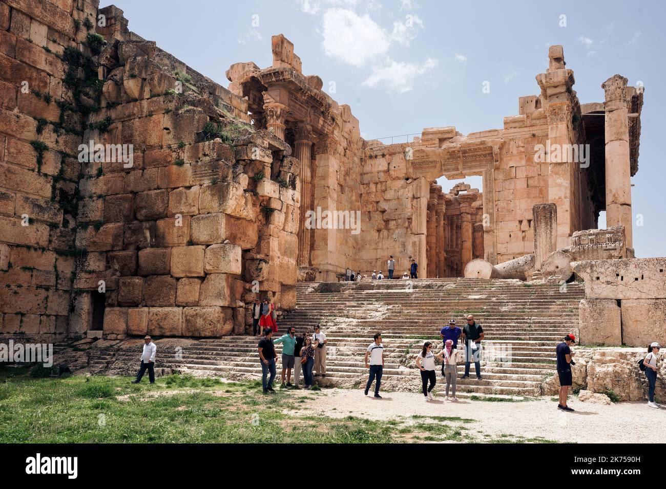Römische Tempelanlage in Baalbek in der Beeka-Ebene, Libanon Stock Photo
