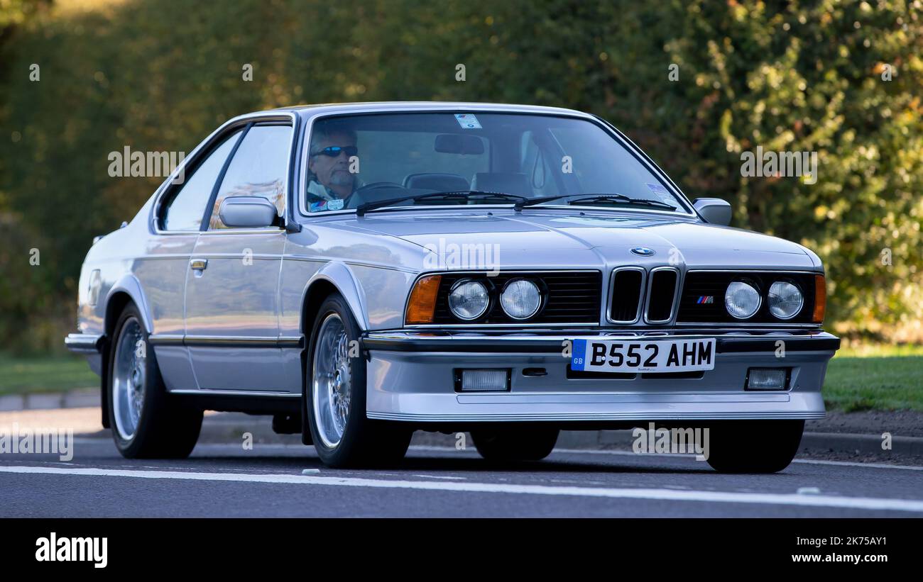 1985 silver BMW 6 series Stock Photo
