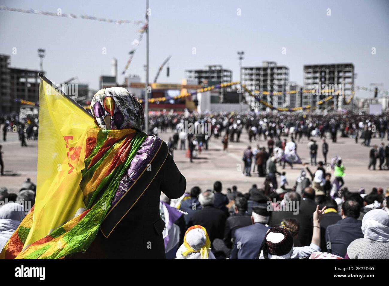 Thousands of Kurds gathered in Diyarbakir, Turkey, to celebrate the ...