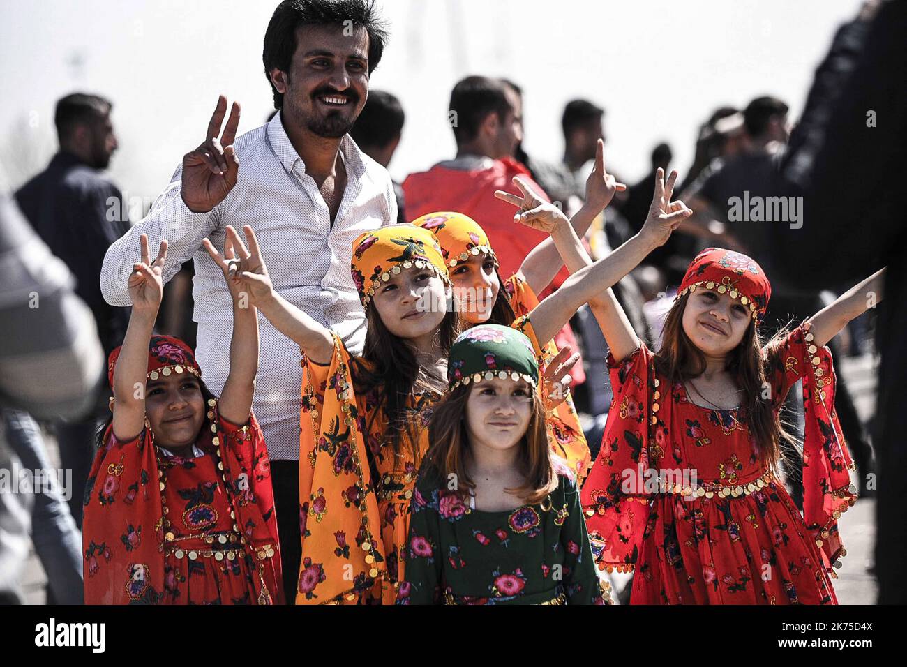 Thousands of Kurds gathered in Diyarbakir, Turkey, to celebrate the ...