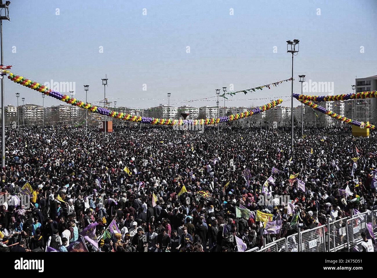Thousands of Kurds gathered in Diyarbakir, Turkey, to celebrate the ...