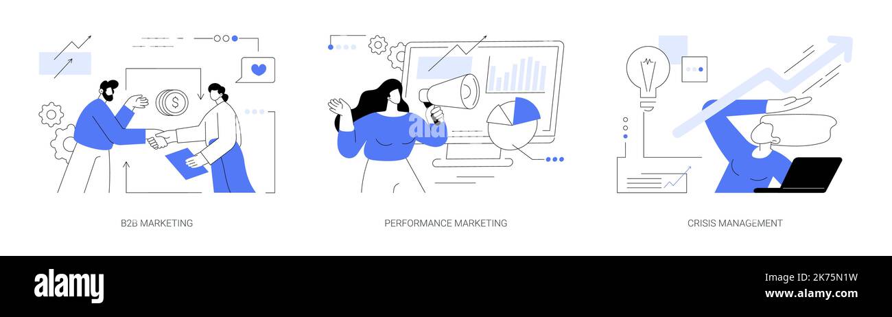 Advertising and consulting abstract concept vector illustrations Stock ...