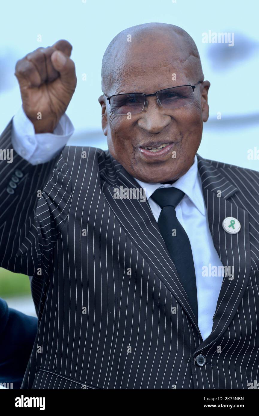 Andrew Mlangeni attends the photocall for the 'The State Against ...