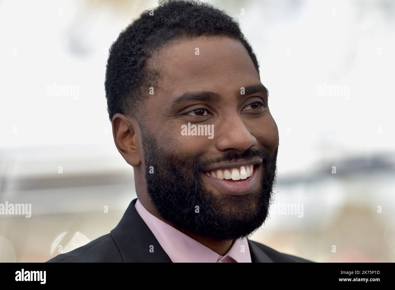 John David Washington attends the photocall for the 'BlacKkKlansman