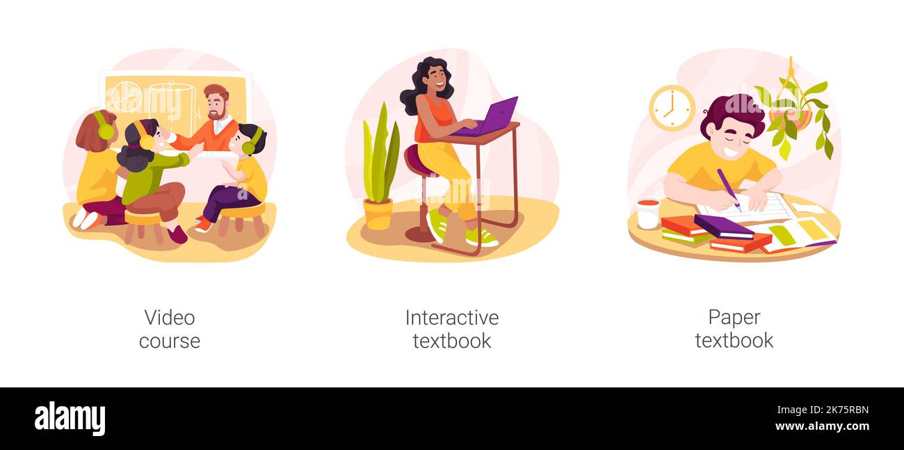 Types Of Study Materials Isolated Cartoon Vector Illustration Set Stock types-of-study-materials-isolated-cartoon-vector-illustration-set-stock