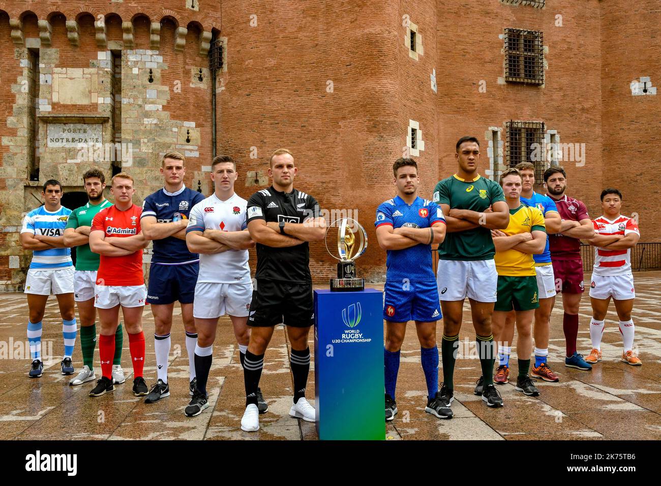 U20 Rugby World Cup presentation with team captains Stock Photo Alamy