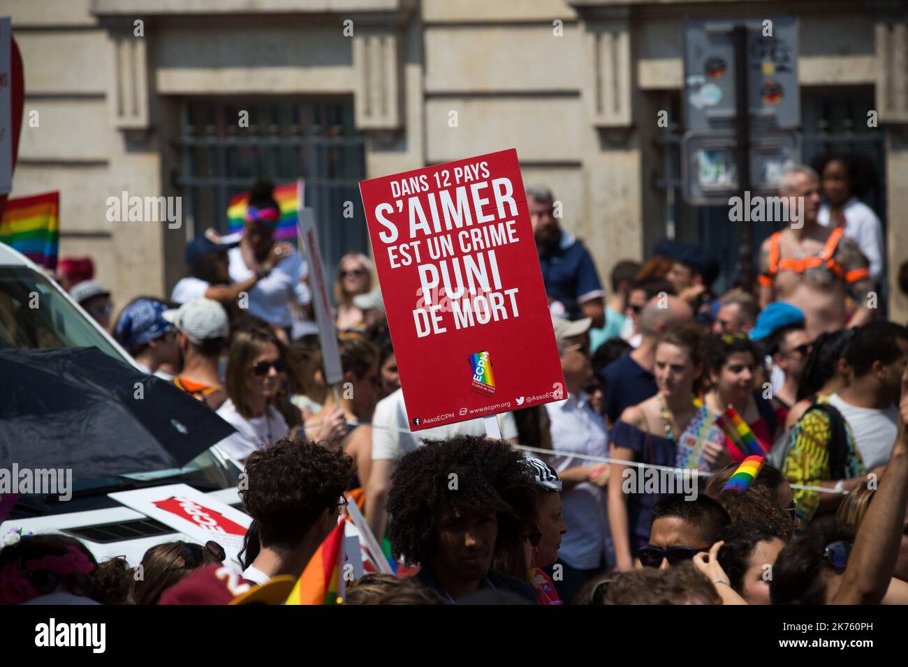 Gay Pride 2018 in Paris, France on June 30, 2018. Stock Photo