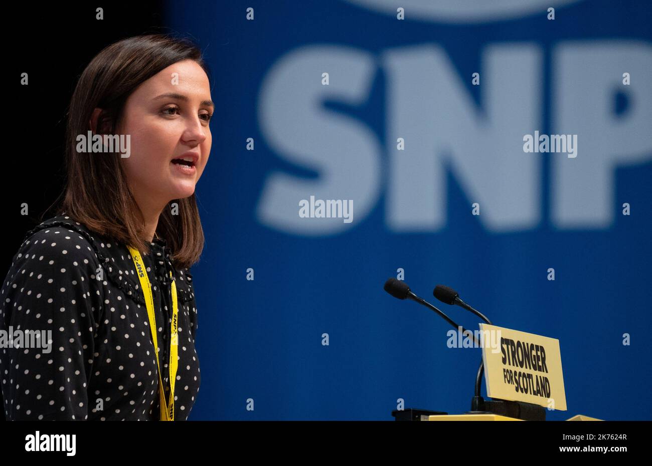 SNP Conference 2022, Aberdeen. Speech by Màiri McAllan MSP for Clydesdale Stock Photo