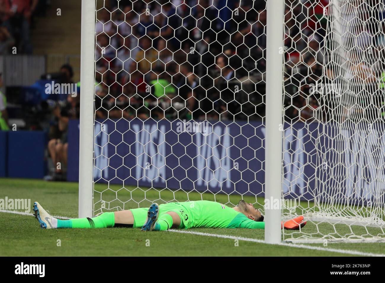 FIFA World Cup Russia 2018, Final Football Match France versus Croatia, France is the new World Champion. France won the World Cup for the second time 4-2 against Croatia. Pictured: CRO23 GK Danijel Subasic © Pierre Teyssot / Maxppp Stock Photo