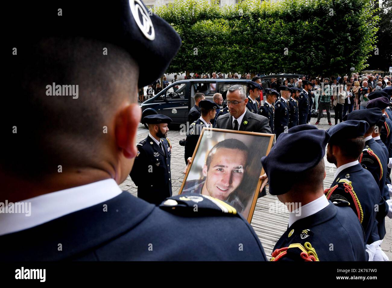 Bourges, France, sept 7th 2018 Funerals of Arthur Noyer, soldier