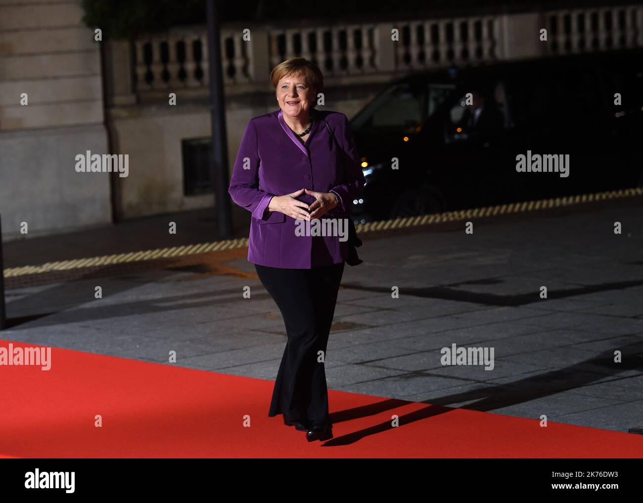 Angela Merkel attending at State diner during the ceremonies marking