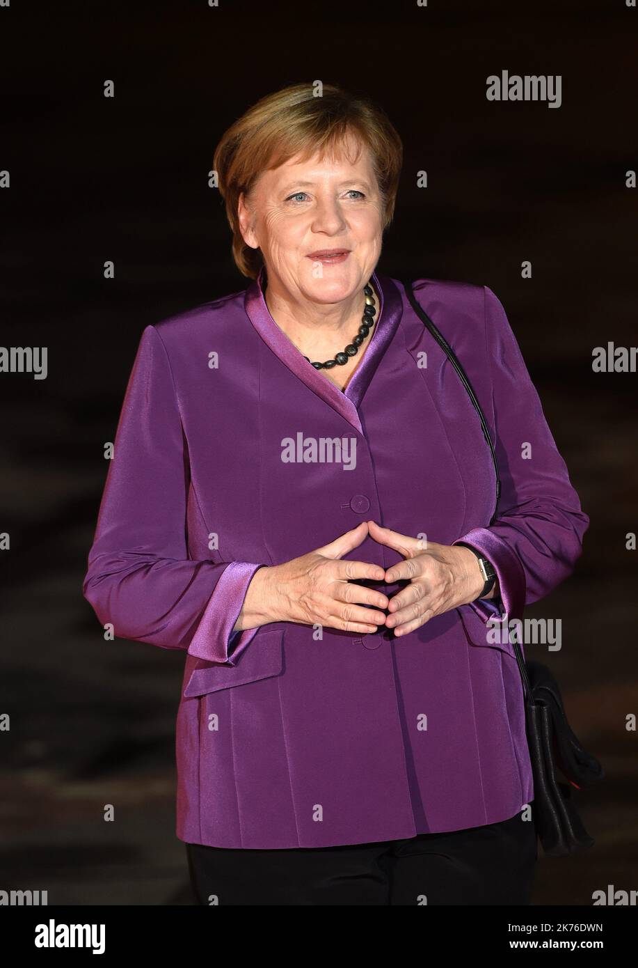 Angela Merkel attending at State diner during the ceremonies marking