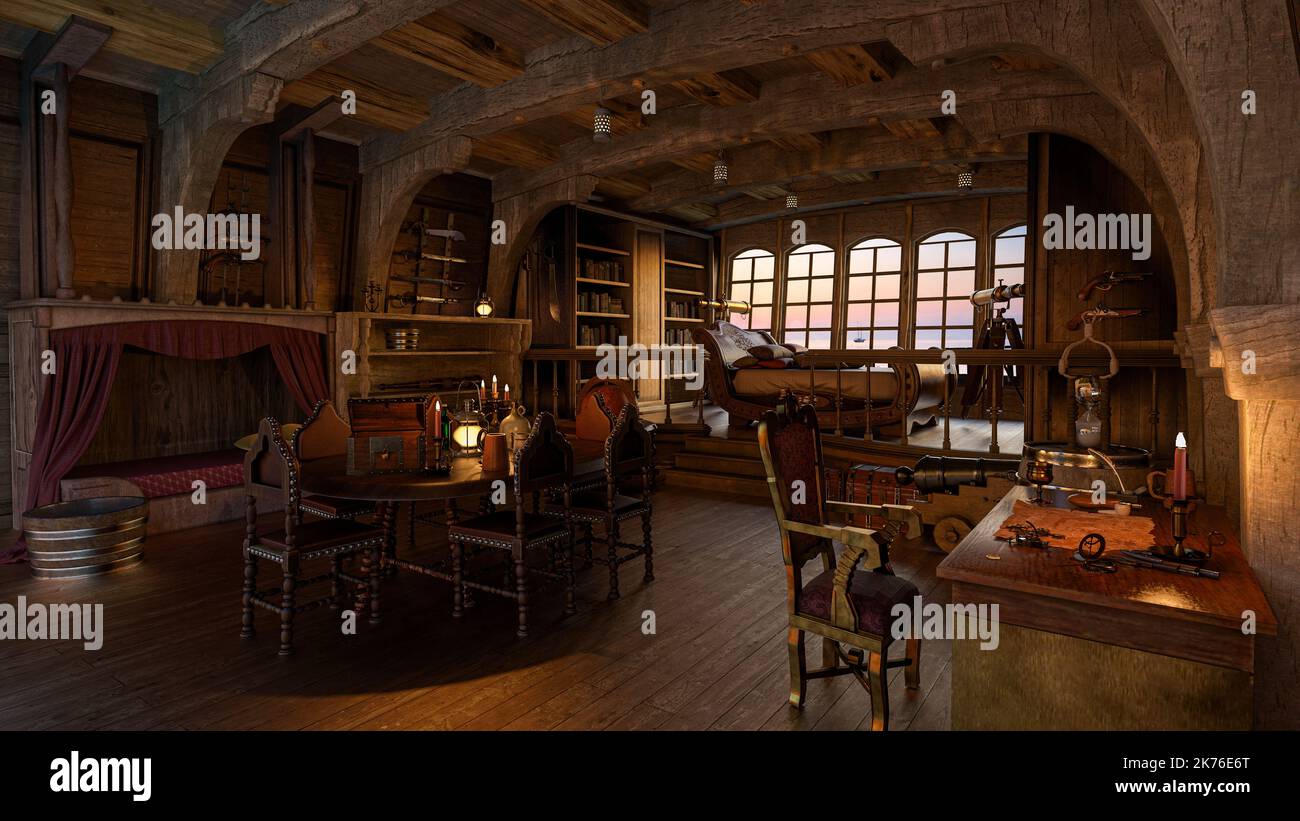 Pirate ship interior hi-res stock photography and images - Alamy