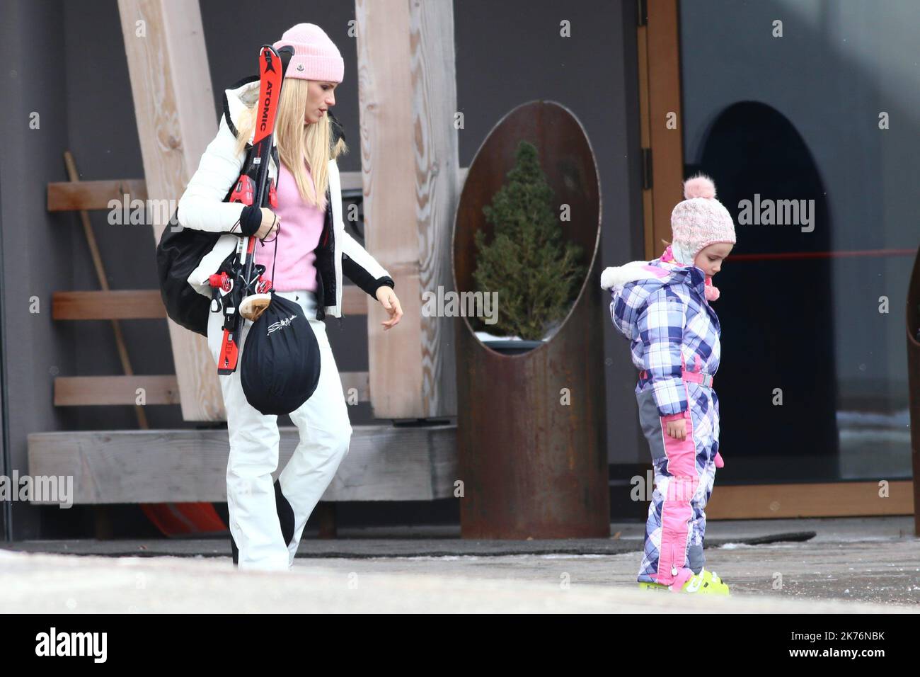 Michelle Hunziker with her husband Tomasso Trussardi and her daughters