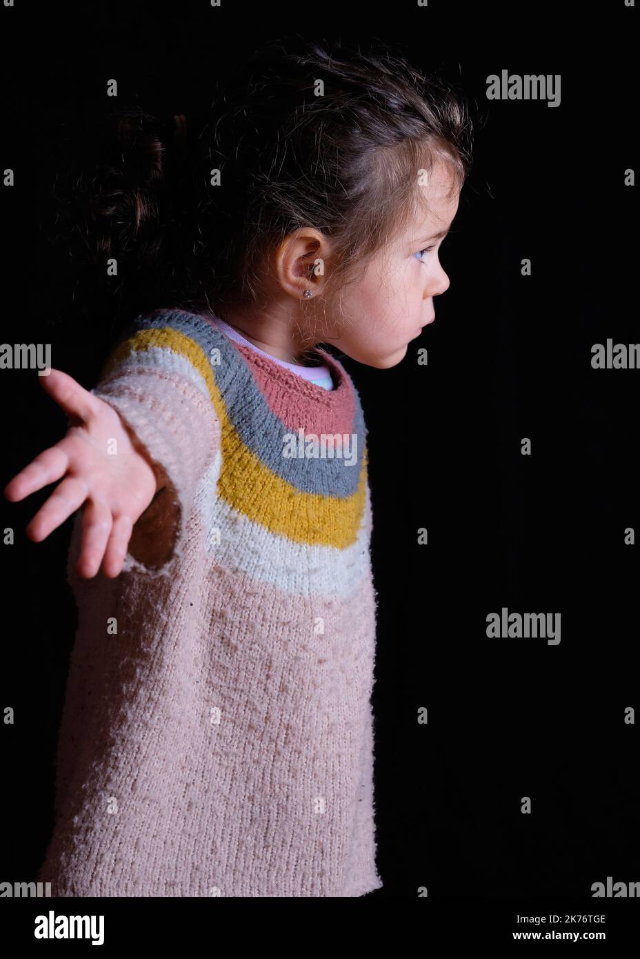 little baby girl dancer posing for the camera Stock Photo - Alamy