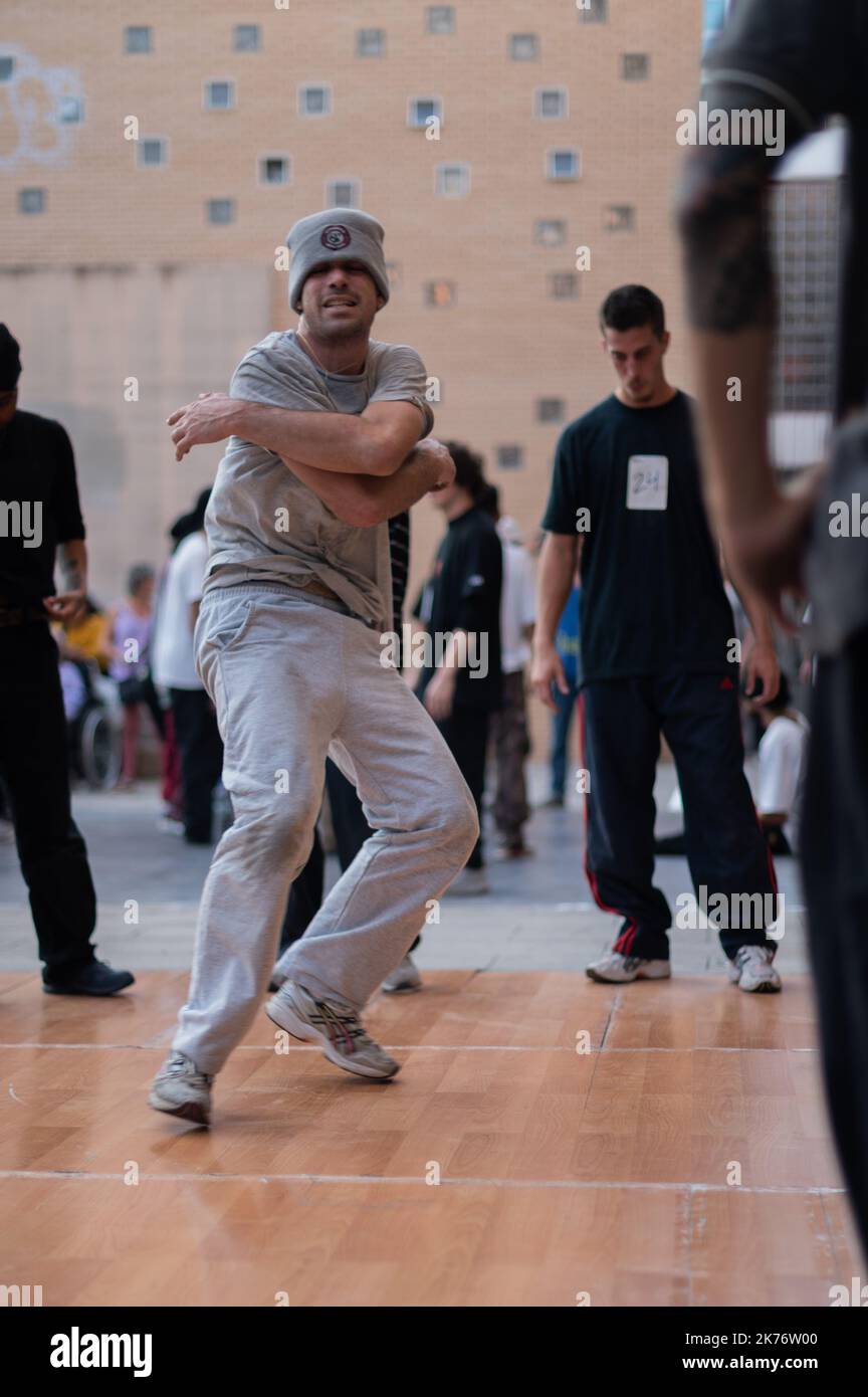 AC Versus Breakdance National Championship, Zaragoza, Spain Stock Photo