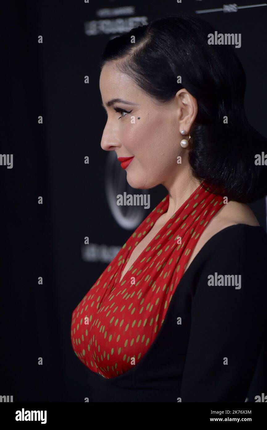 Dita von Teese attends the 14th Globe De Cristal ceremony at Salle
