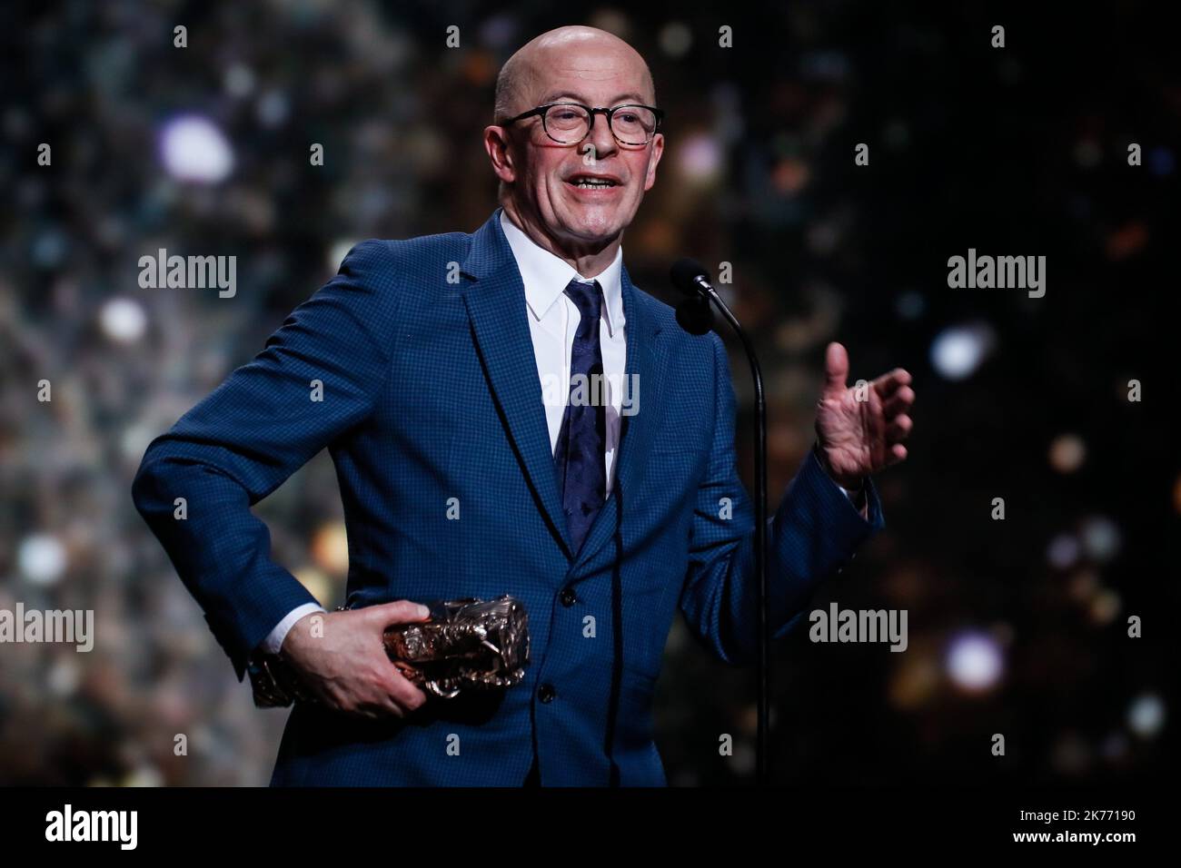 French director Jacques Audiard receives the Best Director award for ...