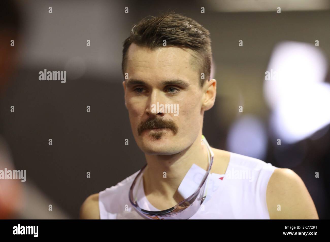 Henrik  Brkja Ingebrigtsen of Norway  3000 m Final during the European Athletics Indoor Championships  Glasgow 2019 on March 2, 2019 at the Emirates Arena in Glasgow, Scotland - Photo Laurent Lairys / MAXPPP Stock Photo
