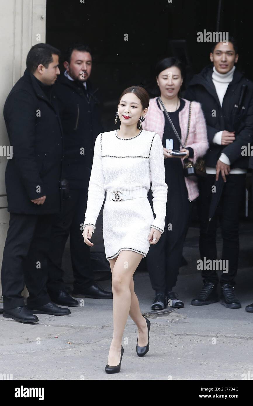 Jennie Kim attends the Chanel show as part of the Paris Fashion Week ...