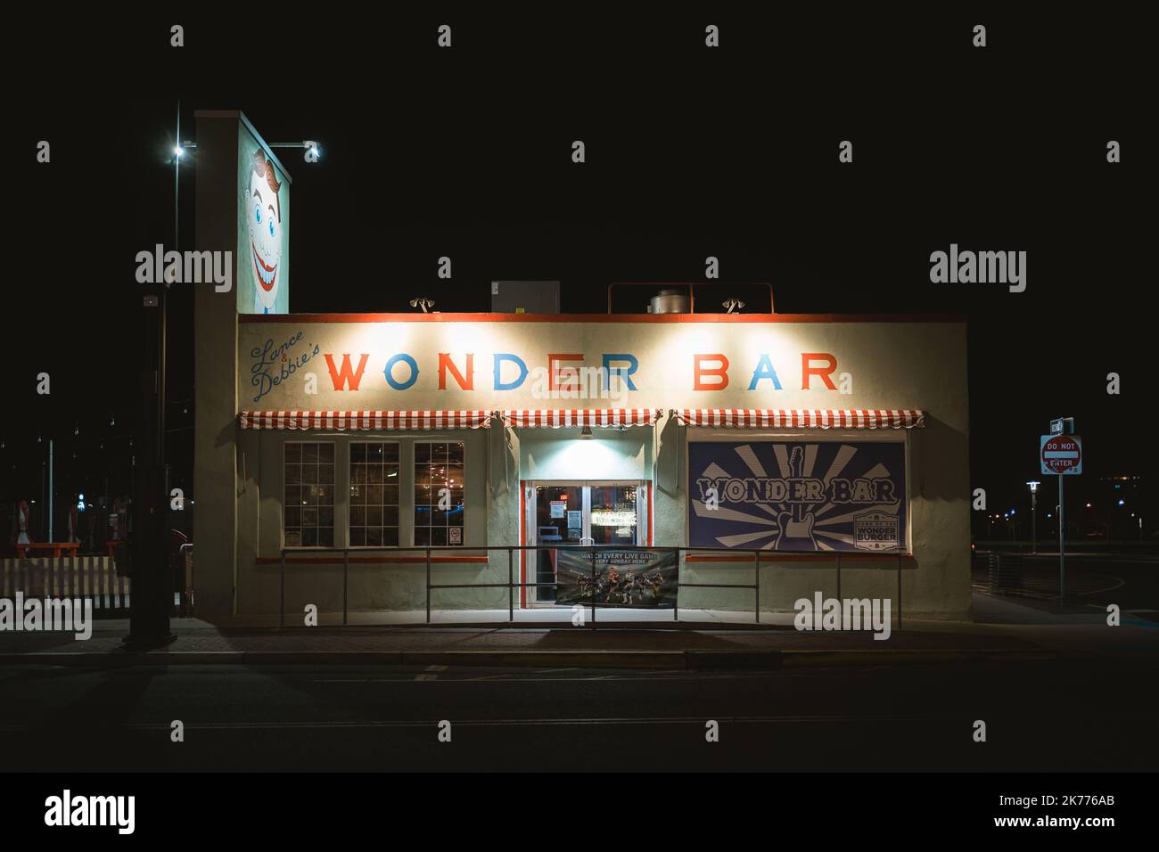 Wonder Bar at night, Asbury Park, New Jersey Stock Photo Alamy