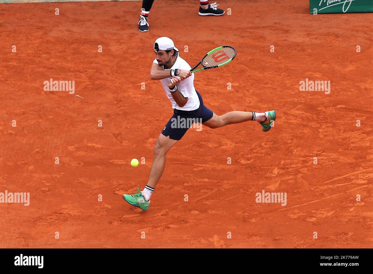 Guido Pella of Argentine during the Rolex Monte-Carlo Masters 2019, ATP ...