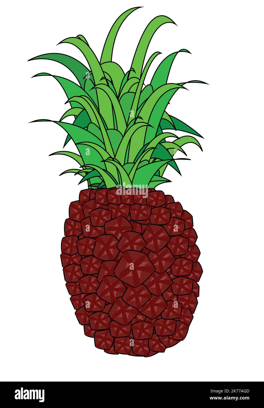 Colorful pineapple vector art design.Best graphic resources illustration. vector graphic design for icons and symbols and logo designing Stock Vector