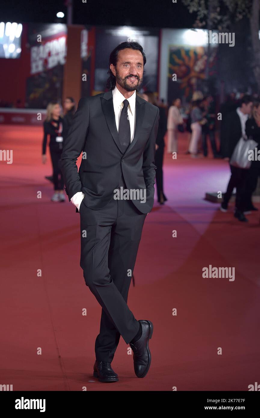 Rome, Italy. 16th Oct, 2022. ROME, ITALY - OCTOBER 16: Giulio Base attends the red carpet for 'La Divina Cometa' and 'Il Maledetto' during the 17th Rome Film Festival at Auditorium Parco Della Musica on October 16, 2022 in Rome, Italy. Credit: dpa/Alamy Live News Stock Photo