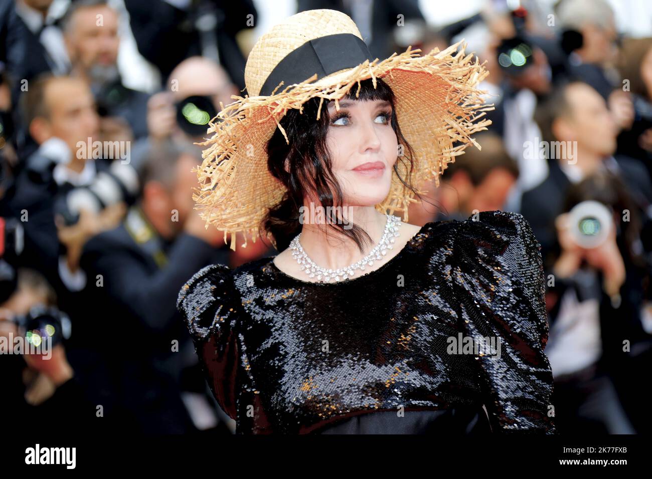 French actress Isabelle Adjani arrives for the screening of 'La Belle Epoque' during the 72nd annual Cannes Film Festival, in Cannes, France, 20 May 2019. The movie is presented out of competition at the festival which runs from 14 to 25 May. Stock Photo