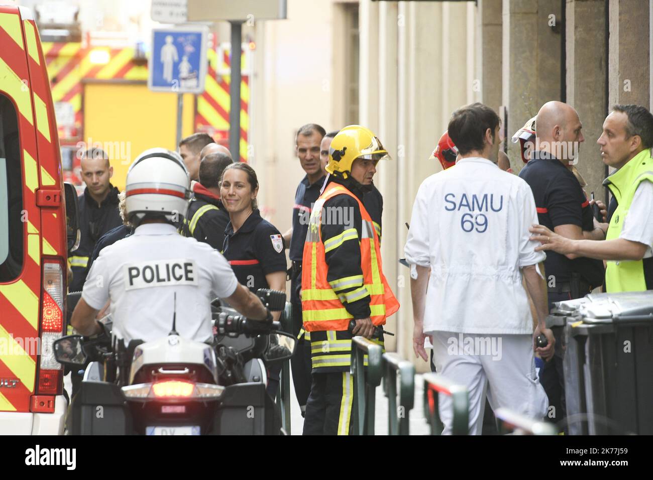 8 people injured after an explosion in Lyon, France, may 24th 2019 ...