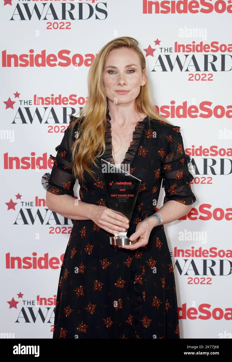 Rosie Marcel with the Best Drama Star award at the Inside Soap Awards at 100 Wardour Street in London. Picture date: Monday October 17, 2022. Stock Photo