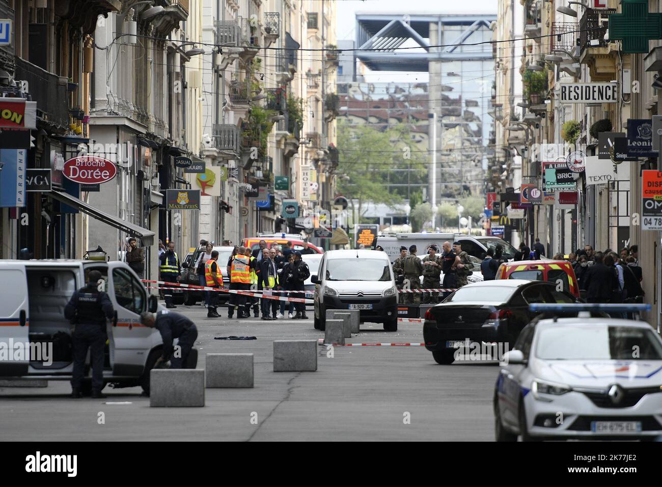 13 people injured after an explosion in Lyon, France, may 24th 2019 ...