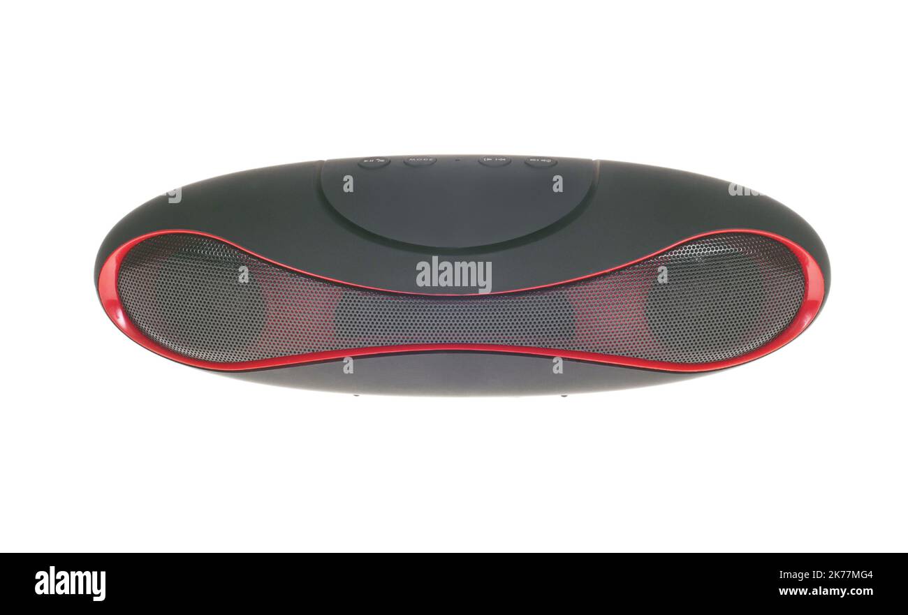 Bluetooth loudspeaker - isolated on white background. Stock Photo